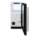 ZLINE 15 in. Touchstone Clear Cube Ice Maker with Drain Pump and Black Matte Door (ICCD-BLM-15)