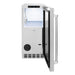 ZLINE 15 in. Touchstone Clear Cube Ice Maker with Drain Pump and Solid Stainless Steel Door (ICCD-ST-15)