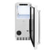 ZLINE 15 in. Touchstone Clear Cube Ice Maker with Drain Pump and White Matte Door (ICCD-WM-15)