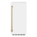 ZLINE Autograph Edition 15 in. Touchstone Clear Cube Ice Maker with Drain Pump and White Matte Door with Champagne Bronze Handle (ICCDZ-WM-15-CB)