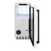 ZLINE Autograph Edition 15 in. Touchstone Clear Cube Ice Maker with Drain Pump and White Matte Door with Matte Black Handle (ICCDZ-WM-15-MB)