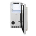 ZLINE Autograph Edition 15 in. Touchstone Clear Cube Ice Maker with Drain Pump and Solid Stainless Steel Door with Polished Nickel Helix Handle (ICCDZ-ST-15-KPN)