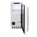 ZLINE 15 in. Touchstone Gourmet Ice Maker with Drain Pump and White Matte Door (IGMD-WM-15)