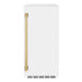 ZLINE Autograph Edition 15 in. Touchstone Gourmet Ice Maker with Drain Pump and White Matte Door with Polished Gold Handle (IGMDZ-WM-15-G)