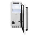 ZLINE Autograph Edition 15 in. Touchstone Gourmet Ice Maker with Drain Pump and White Matte Door with Matte Black Handle (IGMDZ-WM-15-MB)