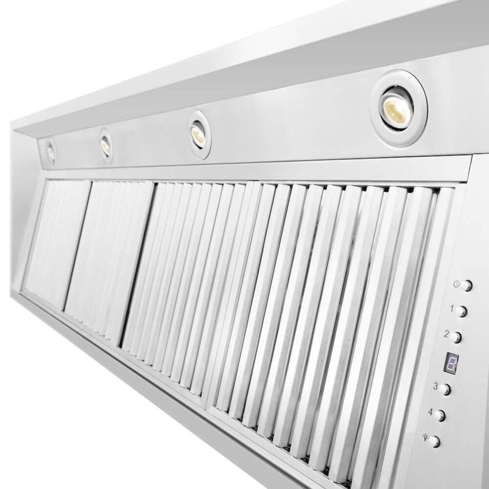 ZLINE 58 in. Ducted Wall Mount Range Hood Insert in Stainless Steel (698-58)