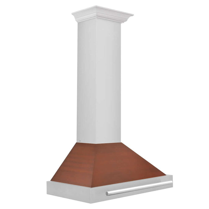 ZLINE Convertible Stainless Steel Range Hood with Copper Shell and Stainless Steel Handle with Size Options (KB4STX-C)
