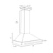 ZLINE Convertible Stainless Steel Range Hood with Copper Shell and Stainless Steel Handle with Size Options (KB4STX-C)