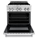 ZLINE 30 in. 4.0 cu. ft. Legacy Dual Fuel Range with 4 Burner Gas Cooktop and Electric Convection Oven in Stainless Steel with Griddle (RA-GR-30)