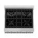 ZLINE 30 in. 4.0 cu. ft. Legacy Dual Fuel Range with 4 Burner Gas Cooktop and Electric Convection Oven in Stainless Steel with Griddle (RA-GR-30)