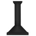 ZLINE Convertible Black Stainless Steel Wall Mount Range Hood with Black Stainless Steel Handle (BSKB4X)