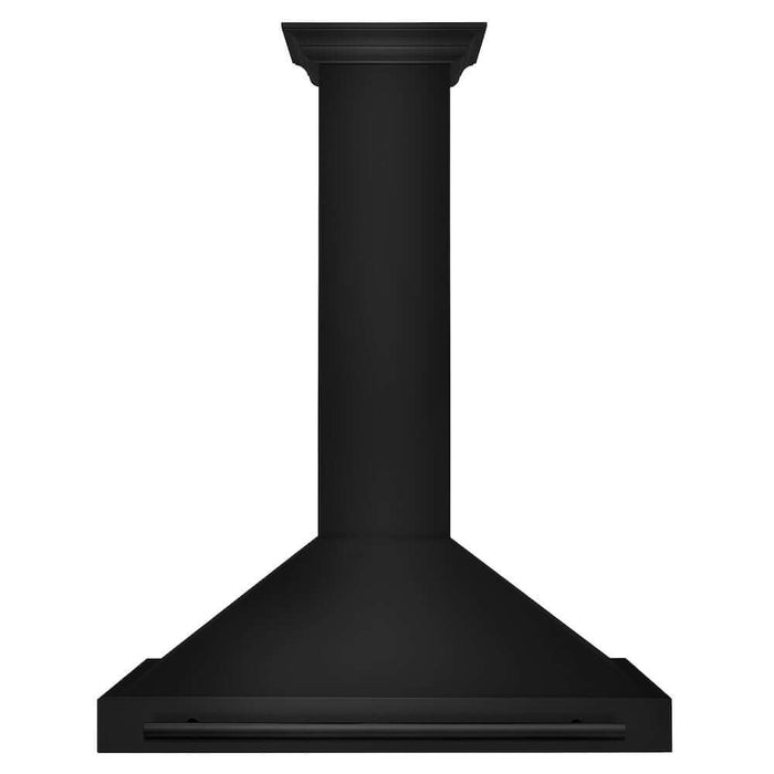 ZLINE Convertible Black Stainless Steel Wall Mount Range Hood with Black Stainless Steel Handle (BSKB4X)