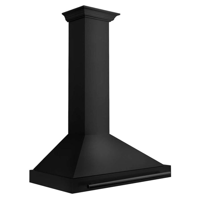 ZLINE Convertible Black Stainless Steel Wall Mount Range Hood with Black Stainless Steel Handle (BSKB4X)