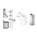 ZLINE 2-12 in. Short Chimney Pieces for 7.7 ft. to 8 ft. Ceilings (SK-587/597)