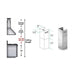 ZLINE 2-12 in. Short Chimney Pieces for 7.4 ft. to 8 ft. Ceilings (SK-KB/KL2/KL3-304)