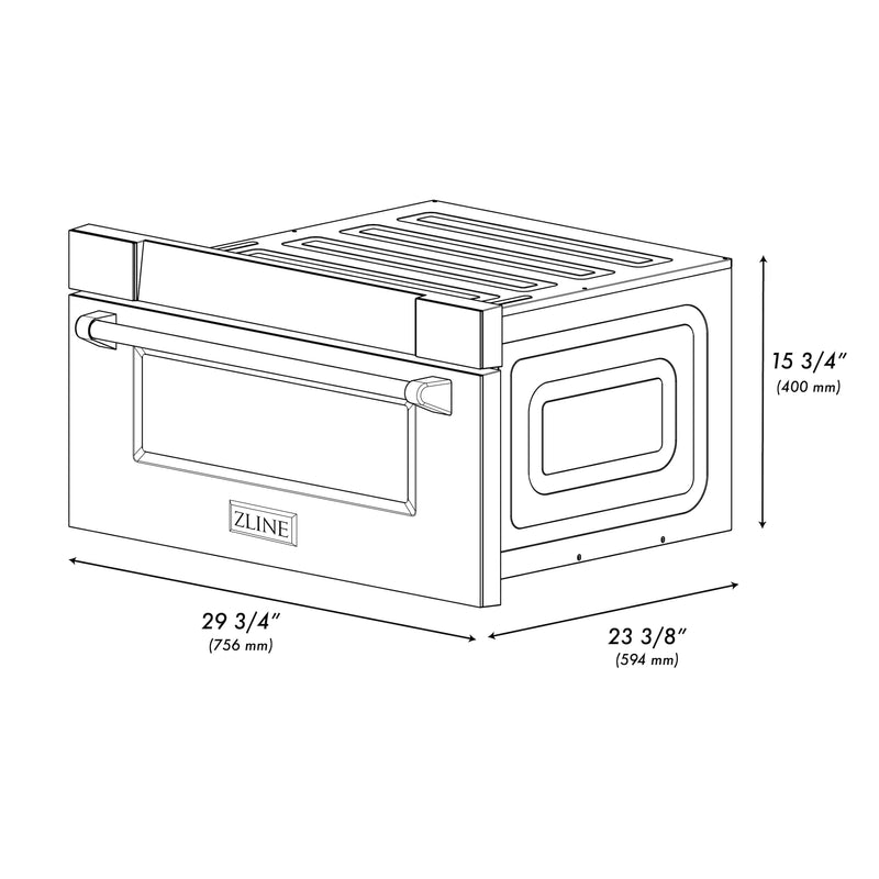 ZLINE 30" 1.2 cu. ft. Built-In Microwave Drawer in Stainless Steel - MWD-30
