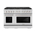 ZLINE 48 in. 6.7 cu. ft. 8 Burner Double Oven Gas Range in Stainless Steel 