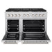 ZLINE 48 in. 6.7 cu. ft. 8 Burner Double Oven Gas Range in Stainless Steel 