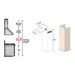 ZLINE 61 in. Wooden Chimney Extension for Ceilings up to 12.5 ft. (KBUF-E)