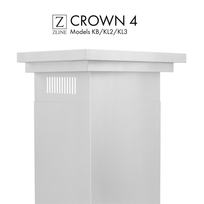 ZLINE Crown Molding 4 For Wall Range Hood (CM4-KB/KL2/KL3)