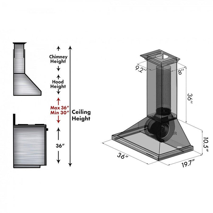 ZLINE 8KBH-36 range hood