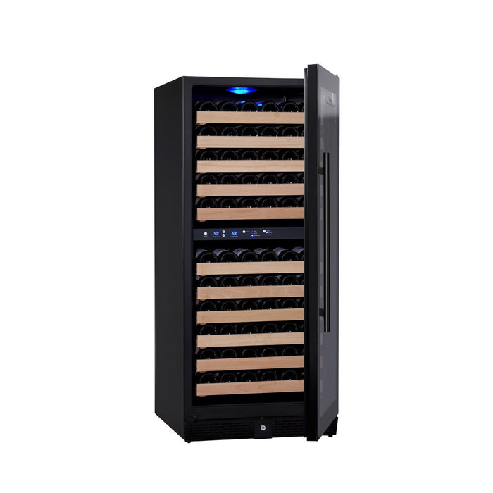 Kings Bottle 100 Bottle Upright Dual Zone Wine Fridge For Home KBU100DX-FG, LHH