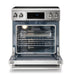 Thor Kitchen 4-Piece Appliance Package - 30-Inch Electric Range with Tilt Panel, French Door Refrigerator, Wall Mount Hood, and Dishwasher in Stainless Steel