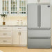 Forno 5-Piece Appliance Package - 36-Inch Gas Range, Refrigerator, Wall Mount Hood, Microwave Oven, & 3-Rack Dishwasher in Stainless Steel