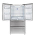 Forno 5-Piece Appliance Package - 36-Inch Gas Range, Refrigerator, Wall Mount Hood, Microwave Oven, & 3-Rack Dishwasher in Stainless Steel