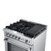 Forno 3-Piece Appliance Package - 30-Inch Gas Range with Air Fryer, Refrigerator with Water Dispenser,& Wall Mount Hood in Stainless Steel