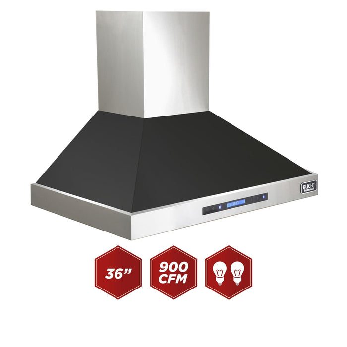 Kucht 36-Inch Wall Mounted Hood in Black (KRH3615A-K)