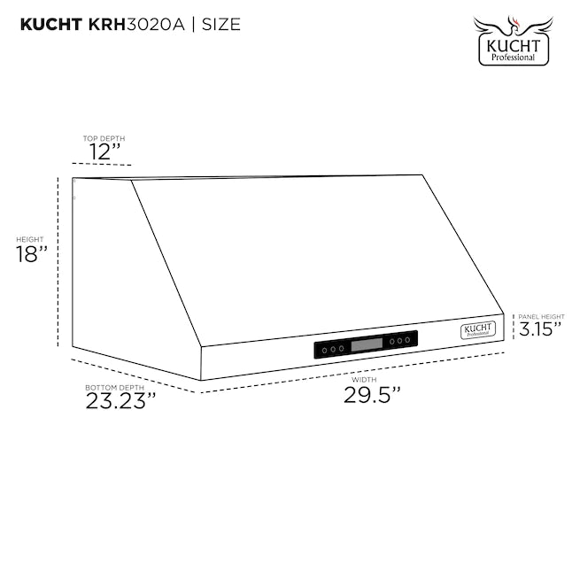 Kucht 5-Piece Appliance Package - 30-Inch Dual Fuel Range, Refrigerator, Under Cabinet Hood, Dishwasher, & Microwave Oven in Stainless Steel