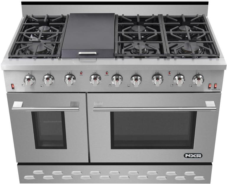 NXR 48 in. 7.2 cu.ft. Pro-Style Natural Gas Range with Convection Oven in Stainless Steel, SC4811