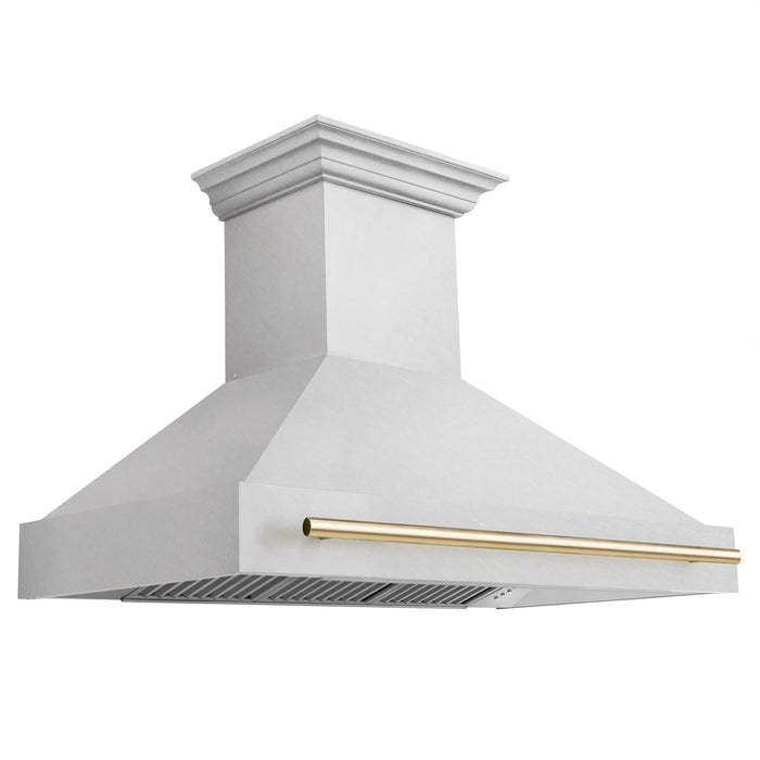 48" ZLINE Autograph Edition DuraSnow Stainless Steel Range Hood with DuraSnow Stainless Steel Shell