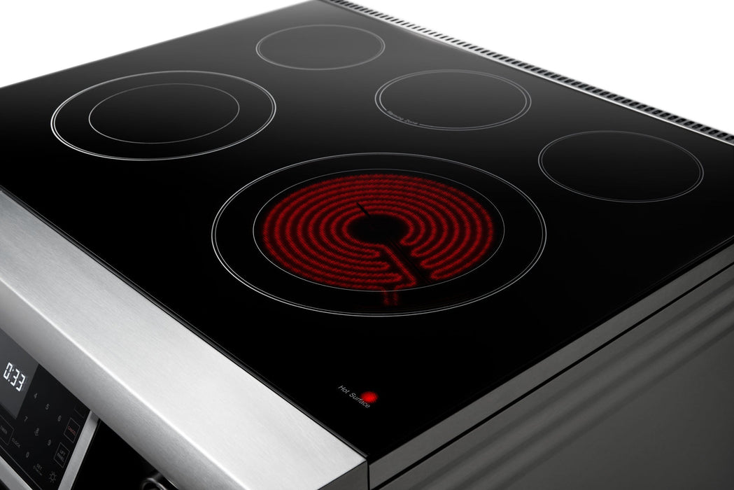 Thor Kitchen 4-Piece Appliance Package - 30-Inch Electric Range with Tilt Panel, Refrigerator with Water Dispenser, Dishwasher, & Microwave Drawer in Stainless Steel