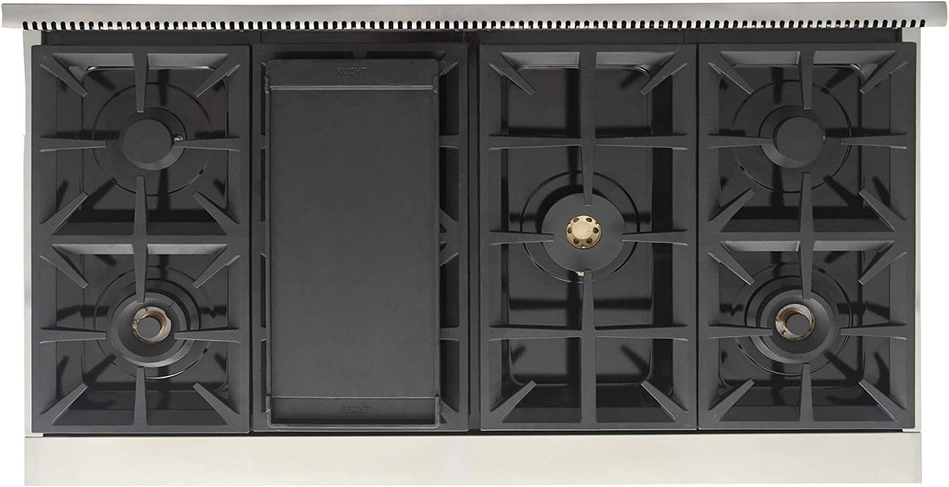 Kucht 48-Inch Gas Range in Stainless Steel with Black Knob (KFX480-K)