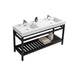 cisco-60-double-sink-stainless-steel-console-with-acrylic-sink-matt-black-ac60d-bk