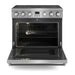 Thor Kitchen 4-Piece Appliance Package - 36-Inch Electric Range, Wall Mount Range Hood, Refrigerator with Water Dispenser, and Dishwasher in Stainless Steel
