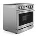 Thor Kitchen 4-Piece Appliance Package - 36-Inch Electric Range, Wall Mount Range Hood, Refrigerator with Water Dispenser, and Dishwasher in Stainless Steel