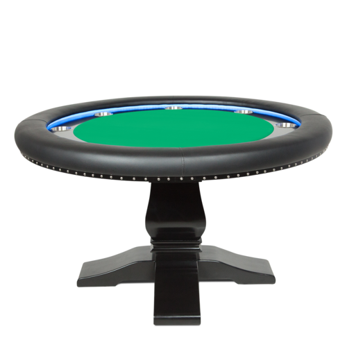 BBO Ginza LED 8 Person Poker Table With Dining Top and LED Lights