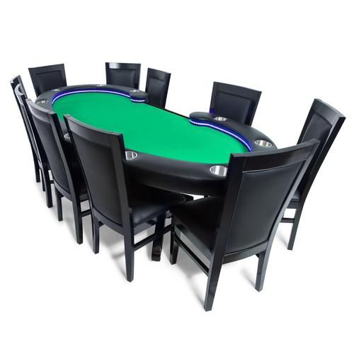 BBO Poker Tables Lumen HD LED 11 Person Poker Table With Dining Top