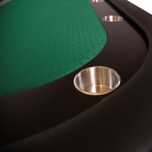 BBO The Rockwell Classic Mahogany 10 Person Poker Table with Armrests & Dining Top