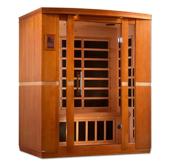 Golden Designs Dynamic Bellagio 3-person Low EMF (Under 8MG) FAR Infrared Sauna (Canadian Hemlock) - DYN-6306-02