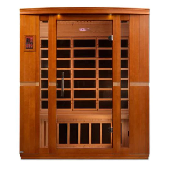 Golden Designs Dynamic Bellagio 3-person Low EMF (Under 8MG) FAR Infrared Sauna (Canadian Hemlock) - DYN-6306-02