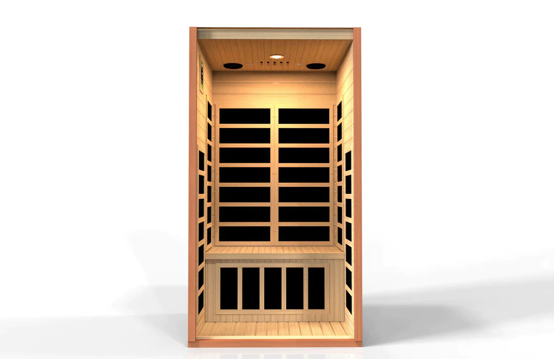 Golden Designs Dynamic "Avila" FAR Infrared Sauna with Hemlock Wood -  DYN-6103-01