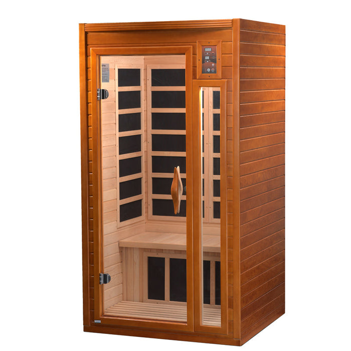 Golden Designs Dynamic Barcelona Elite 1-2-person Ultra Low EMF (Under 3MG) FAR Infrared Sauna (Canadian Hemlock) - DYN-6106-01 Elite