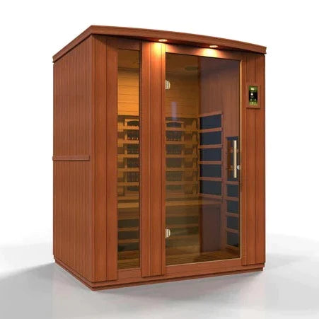 Golden Designs Dynamic Lugano 3-Person Full Spectrum Near Zero EMF (Under 2MG) FAR Infrared Sauna (Canadian Hemlock) DYN-6336-02 FS