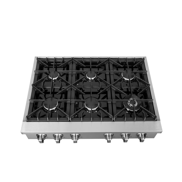 Forno 36″ Gas Rangetop ALTA QUALITA Pro-Style 6 Sealed Burners - FCTGS5737-36