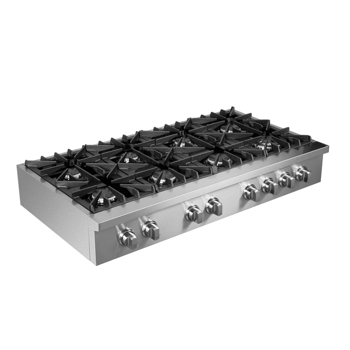 Forno 48″ Gas Rangetop ALTA QUALITA Pro-Style 8 Sealed Burners - FCTGS5737-48