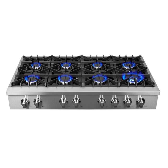 Forno 48″ Gas Rangetop ALTA QUALITA Pro-Style 8 Sealed Burners - FCTGS5737-48